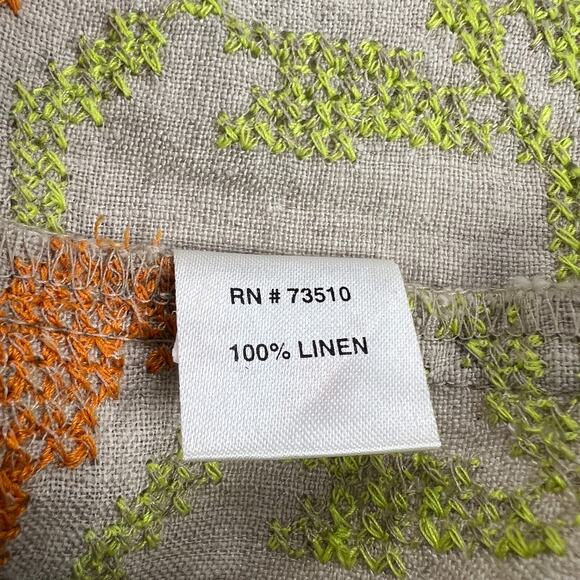 Uncle Frank Linen Cross Stitch Off Shoulder Tunic Peasant Dress Flax Size M - Picture 4 of 11